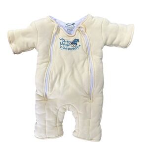 Merlin Sleepsuit Kids Small Yellow Quilted Cotton Swaddle Transition